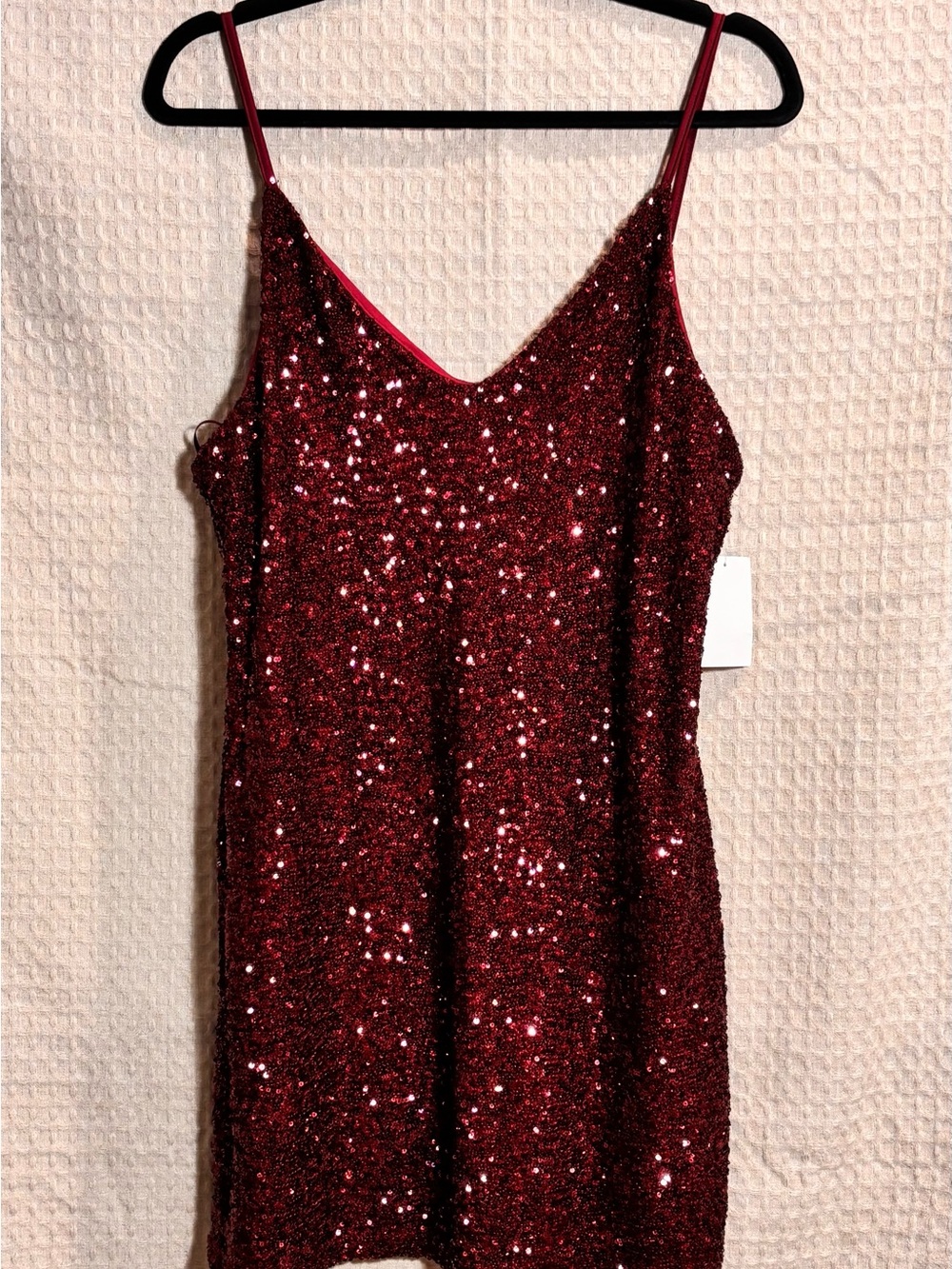 Abound Red Sequin Slip Dress with Thin Straps